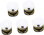 [VALICLUD] Pcs Cruise Ship Hats Pilot Hat White Sailor Cap for Captain White Costumes