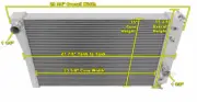 RC 2 Row 1" Tubes Radiator-1984-1990 Chevrolet Corvette Small Block V8 Engine (for: Chevrolet)