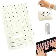 Long Nail Keyboards Stickers, Raised Keyboard Stickers for Long Nails with Letters, Nail Art Protection Soft Silicone Typing Bubbles Cover Skin for Women, Reusable Adhesive Keys for Desktop