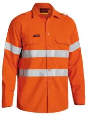 Bisley Tencate Tecasafe® Plus Taped Hi Vis FR Vented Long Sleeve Shirt (BS8081T)