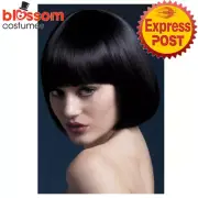 W972 Fever Mia Bob Heat Resistant Costume Short Wig with Fringe Flapper Pop Star