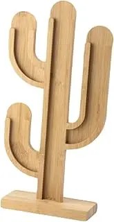 FUNOMOCYA Bamboo Pod Stand Holder Cactus Shape Coffee Capsule Display for Kitchen Bar Home