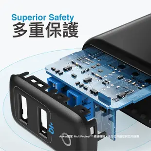 Anker PowerPort II 充電座 2PORT PIQ2.0 (白) A2027121【群光公司貨】