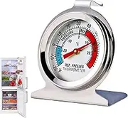 Thermometer for Refrigerator, Thermometer Fridge Refrigeration Temperature Gauge Home Use, Large Dial Kitchen Refrigerator and Freezer Kitchen Thermometer -20~80°F/ -30~