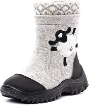 [Nordan] Children's Winter Boots Warm Felt Boots Made of Natural Felt with Wool and Faux Fur Lining Item 2809