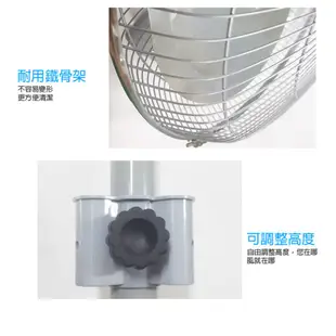 【華冠】14吋/18吋 鋁葉工業風扇 電風扇 台灣製造 風力超強 風量大 強風扇 夏天必備 桌扇 立扇