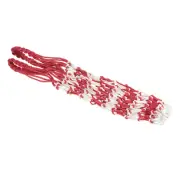 Lengthen Basketball Mesh Net Bag Carry Bag Ball Carrier, Red White