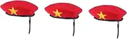[Holibanna] 3pcs Fine Crafted Woolen Beret Adjustable Sailor Cap Stylish Beret Hat Present