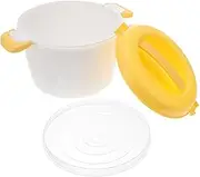 BESPORTBLE Microwave Rice Cooker and Steamer - Mini Portable Rice Maker for Cooked Rice and Vegetables - Ideal for Microwave Plastic Easy to Use and
