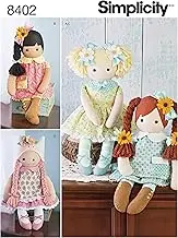 Simplicity US8402OS Sewing Pattern 23 Inch Stuffed Dolls with Clothes, One Size