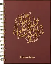 Christmas Planner/Organiser, A5 Hardcover Notebook - Perfect for Budgeting - Weekly Countdown with Shopping List - Daily Meal Planner - 120 GSM FSC Paper | Perfect Planner Company (Mulberry)