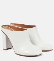 [Alaia] Alaïa Babylone leather mules AU 6 white