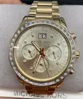 Michael Kors MK6187 Brinkley Gold Dial Gold Tone Chronograph Women's Watch
