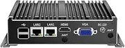 UDPTCP Industrial Mini PC, Fanless Mini PC Quad Core J4125 (2.7GHz), DDR4/Dual LAN/COM/HD VGA/USB3.0, Mini Desktop Computer Support Dual Band WiFi for Industry Business,8GB RAM 128GB SSD