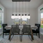 Nori Pendant Light 6Lt in Black/Opal Matt