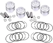 4set 48.5mm 48.75mm 49mm 49.25mm 49.5mm STD +100 +25 +50 +75 0.25 Motorcycle Pison Rings For CBR250 MC19 KY1 1988 1989(4 Sets 49.50mm)