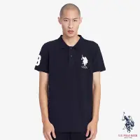 在飛比找Yahoo奇摩購物中心優惠-U.S. POLO ASSN. 經典大馬短袖POLO衫-黑色