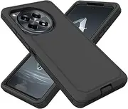[TIOZOLY] for Oneplus 12R Case, Heavy Duty Defender Case Dustproof Shockproof Protection 3 in 1 Rugged Cover for Oneplus 12R (2024) - Black