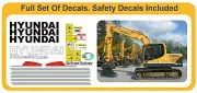 HYUNDAI 140LC-9A Digger Excavator Sticker / Decal Kit . Safety Stickers Included