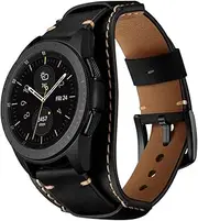 Balerion Cuff Genuine Leather Watch band,Compatible with Samsung Galaxy Watch 5,Galaxy Watch 4,Galaxy watch3 41mm,Galaxy watch 42mm,Gear Sport and other standard 20mm band width watch