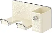 Hair Dryers Holder Hair Dryers Rack Wall Mounted Hair Care Tools Organizer Punch-free Hair Styling Hair Straightener Stand, beige