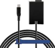 Camaisa Braided Cable Type-C to EP-5G DC Coupler EN-EL25 Dummy Battery for Nikon Z30 Z50 ZFC Cameras