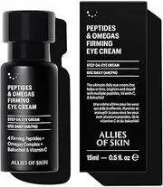[Allies of Skin] Peptides Firming Eye Cream | Under Eye Moisturizer for Dark Circles & Puffiness | Bakuchiol, Ceramides and Vitamin C for Fine Lines and Under Eye Area | 0.5 oz