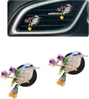 Hummingbird Air Vent Clips Car Fresheners,2Pcs Bling Cute Bird Diffuser for Car