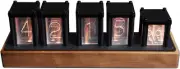 Nixie Tube Clock,Wood RGB Digital Clock,Reteo Modern Desktop Cherry Wood