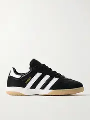 [adidas Originals] adidas Originals - Samba Mn Suede-trimmed Leather Sneakers - Black - UK 9 UK 9 Black