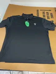 NWT MEN'S GREG NORMAN POLO, SIZE: L, COLOR: BLACK (M30)