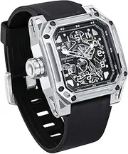 [Jubepk] Mechanical Wrist Watch | Luxury Wrist Watch | Stainless Steel Mechanical Watch | 330ft Waterproof Mechanical Watches with Luxury , Automatic Winding Men's Watches, Black, Refer to