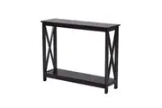 Sarantino Isla X-Frame Console Table in Black