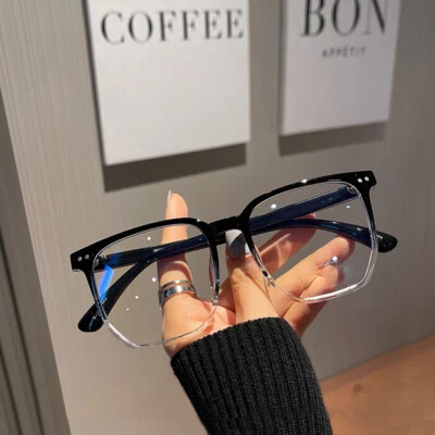 NEW Oversized Square Blue Light Blocking Glasses Womens Mens Blue Light Filter