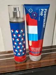 Bath & Body Works Firecracker Pop Mist & Body Cream Set/Free Shipping