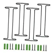 Wine Glass Rack Under Cabinet Shelf Glasses Holder Storage with set of 4 Black