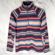 NWT Eddie Bauer Quest Fast Fleece Raglan 1/4 Zip Jacket Top Striped Gorpcore S