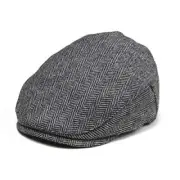 Kids Wool Tweed Newsboy Flat Cap Herringbone Boy Infant 6-8 Years Style1