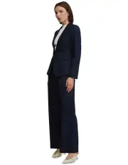 [Oxford] Alexa Wool Stretch Suit Jacket in Navy
