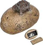 Fake Rock Key Holder Discreet Outdoor Key Hider Storage Box for Garden Decoration Durable Turtle Design Quick Access for Spare Keys Emergencies
