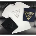 【NEW START精品服飾-員林】 GUESS 膠印 經典倒三角LOGO 短袖T恤 短T