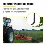 Box Blade Shank, 46.6 cm Scarifier Shank, 4 Holes Box Scraper Shank, Ripper Shank with Removable Tapered Teeth and Pins, Adjustable Shanks Assembly for Replacement, Digging, Plowing, 6PCS