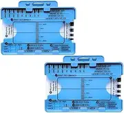 ECG 7Step Ruler,ECG Ruler Plastic Ruler Measuring Tool,ECG 7Step Ruler for ECG/EKG Interpretation,Transparent EKG Calipers 7Step Ruler,Follow a 7Step Plan ID Sized for Nurse or One in Healthcare (2)