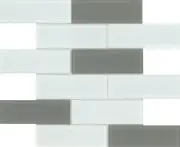 Emser Tile W9H2O212MOB H2O - 11-7/8" Brick Mosaic Wall Tile - - Dove Blend