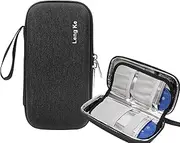 AYVANBER Hard Shell Insulin Cooler Travel Case for Diabetic Organize Medication Insulated Cooling Bag with 2 Reusable Gel Ice Pack for Insulin Pen While Traveling and Other Supplies (Black)