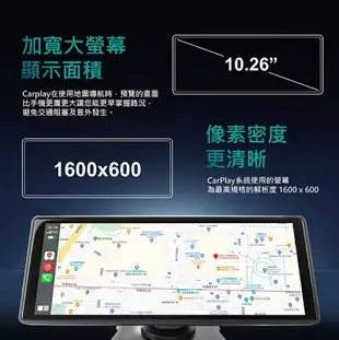 CORAL RX10車用可攜式智慧螢幕 10吋無線CarPlay Android Auto及手機鏡像螢幕 [富廉網]