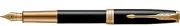Parker Sonnet Black GT Fountain Pen 18k 750 F-New- 1950550