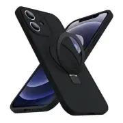 Designed for Case with Magnetic Invisible Stand Compatible with iPhone 12 Black