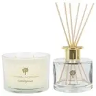 2pc Lemongrass 350g Soy Wax Scented Candle & Reed Diffuser Set 38hr Burn Time
