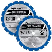18-TOOTH 7-1/4 IN Circular Saw Blade 2-PACK NEW